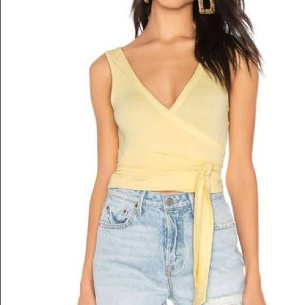 Superdown Yellow Tie Top Size XS